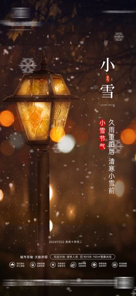 房地产小雪节气海报 