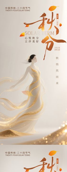 美业地产秋分节气系列海报