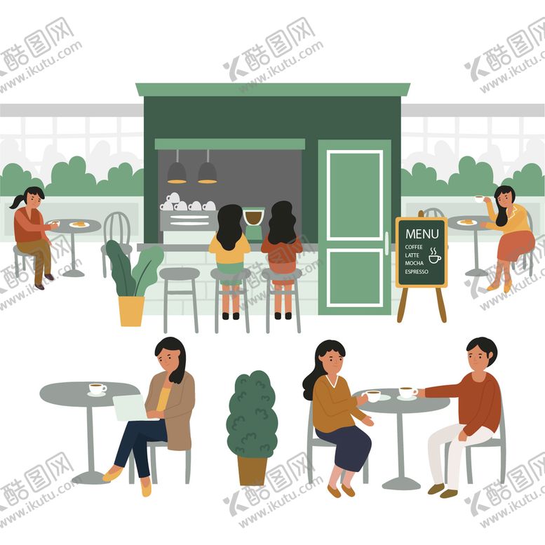 编号：22479202090916153791【酷图网】源文件下载-喝咖啡 