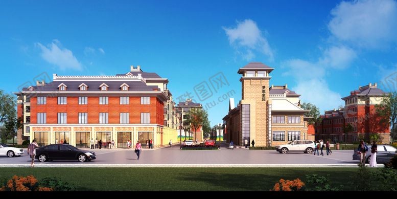 编号：74936410090416242293【酷图网】源文件下载-房地产效果图楼盘景观效果图