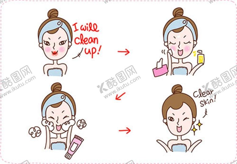 编号：95681709241910085793【酷图网】源文件下载-脸部清洁插画