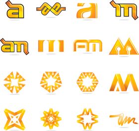 LOGO设计素材娱乐标签时尚logo美术