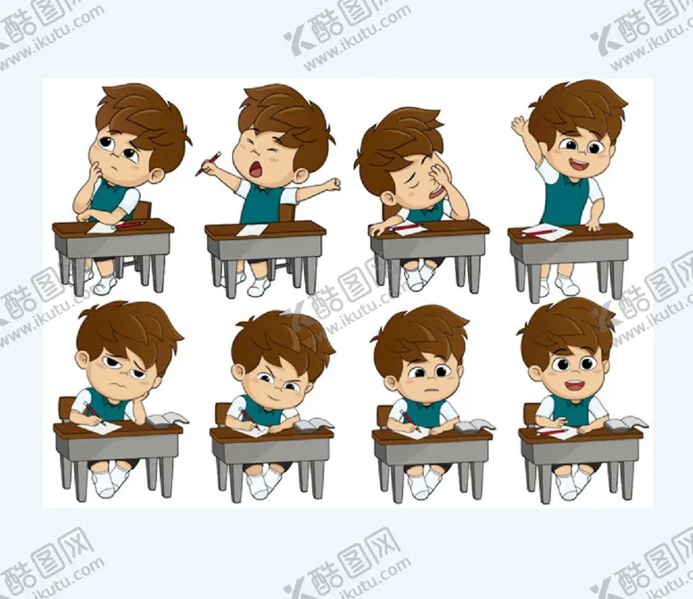 编号：78134509252317533549【酷图网】源文件下载-卡通学生