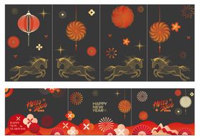 马年玻璃贴贴纸