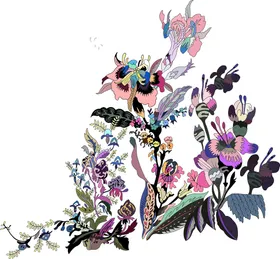 花叶子小色块大牌