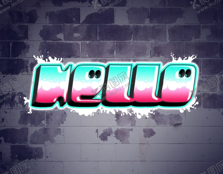 编号：72493709151940078193【酷图网】源文件下载-嘻哈涂鸦英文艺术字