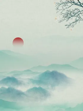 古风背景展板水墨画展板中国展板国画