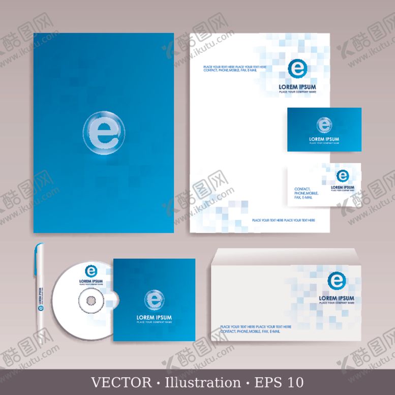 编号：79026710122343011308【酷图网】源文件下载-蓝色系企业品牌视觉设计