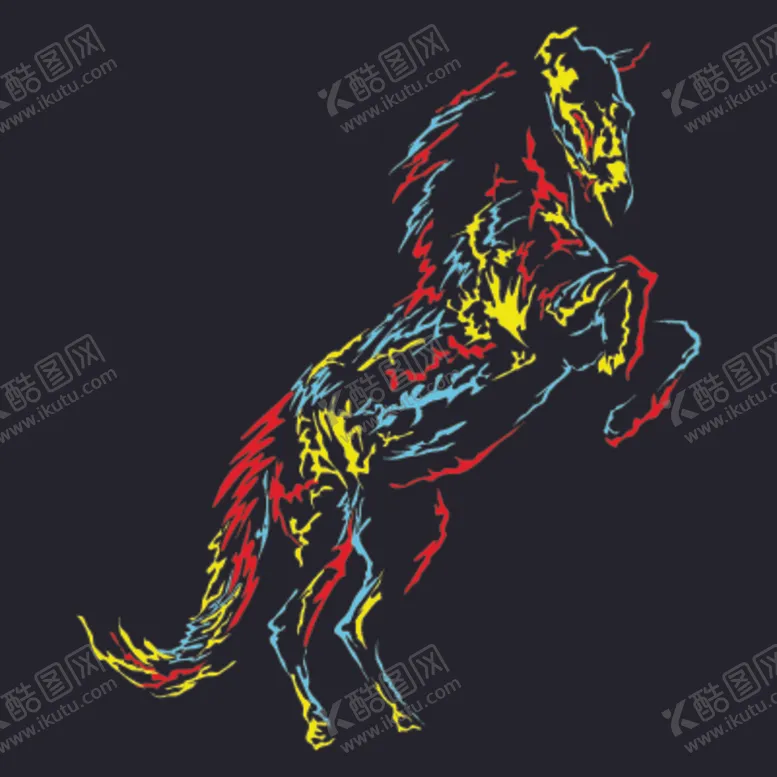 编号：10812506290342249846【酷图网】源文件下载-简笔画马