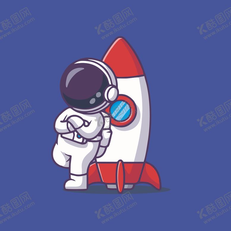 编号：96274602091042599552【酷图网】源文件下载-可爱宇航员卡通矢量儿童插画