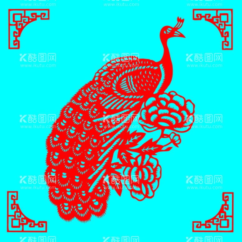 编号：05461709271740218750【酷图网】源文件下载-凤穿牡丹剪纸