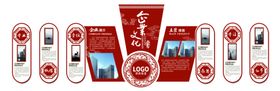 企业文化墙背景分层设计公司