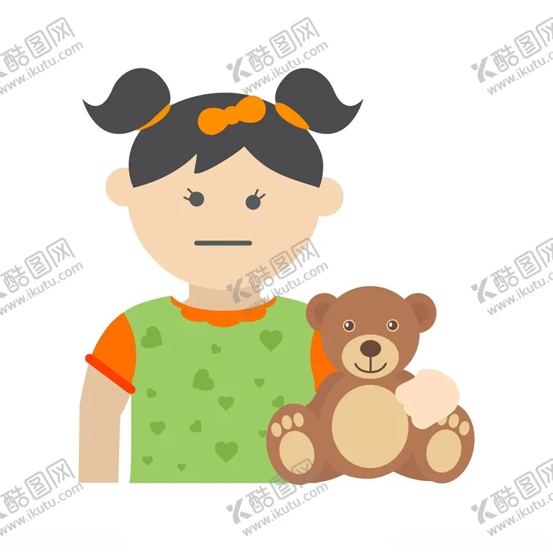 编号：98996702021852556223【酷图网】源文件下载-矢量人物小女孩