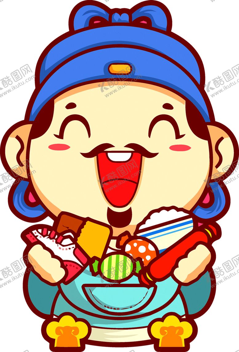 编号：15732805190813302294【酷图网】源文件下载-新年财神拜年PNG素材