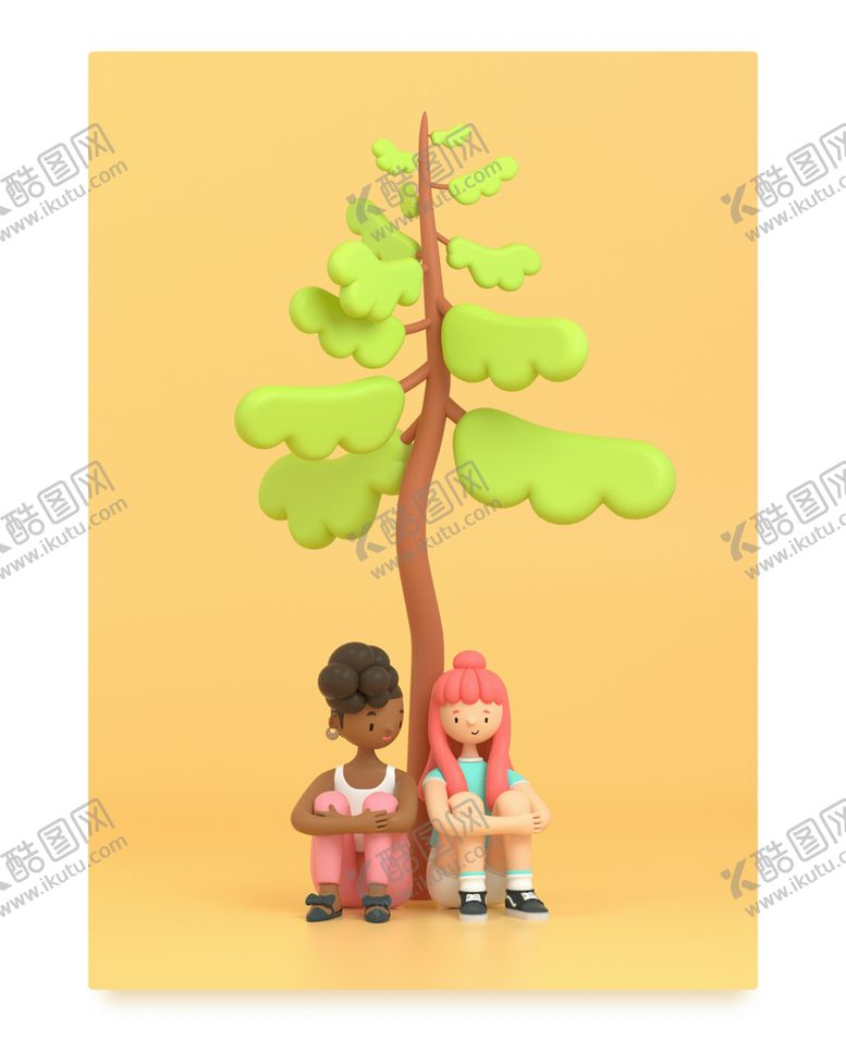 编号：49211510271125042011【酷图网】源文件下载-3D立体人物场景建模