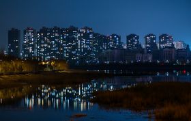 夜晚风情背景图