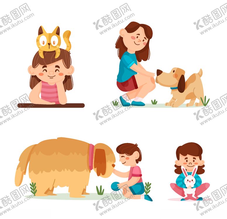 编号：82995009191912174455【酷图网】源文件下载-矢量可爱宠物
