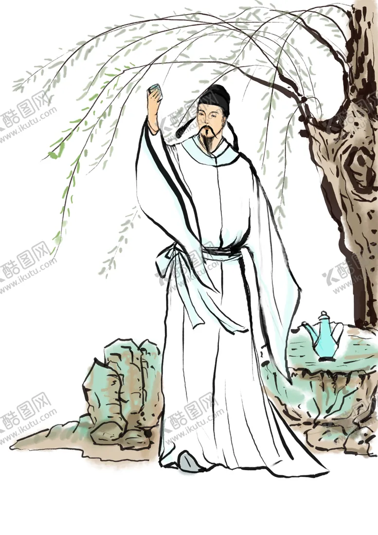 编号：70001506281942075495【酷图网】源文件下载-国学人物插画