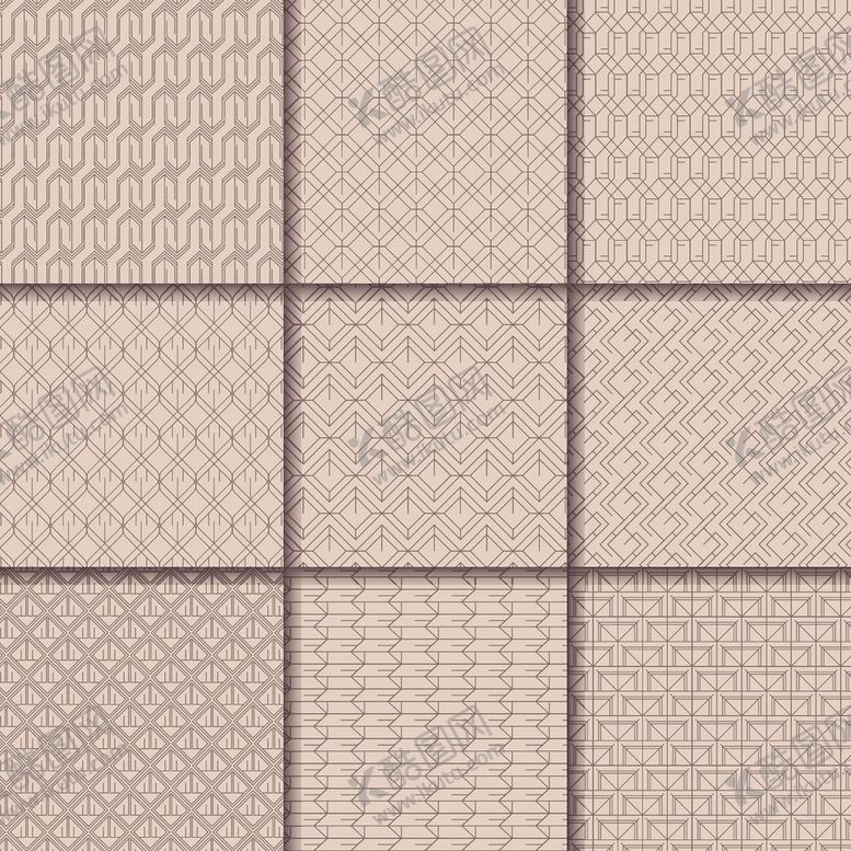 编号：41414610120008158595【酷图网】源文件下载-米色几何纹理瓷砖图案