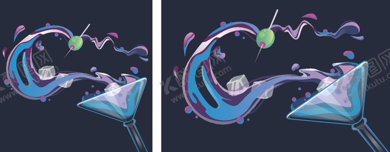 编号：77634109251247013772【酷图网】源文件下载-创意鸡尾酒矢量插画