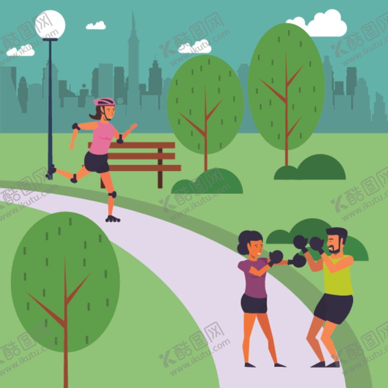 编号：84396310281008476886【酷图网】源文件下载-运动主题扁平化插画