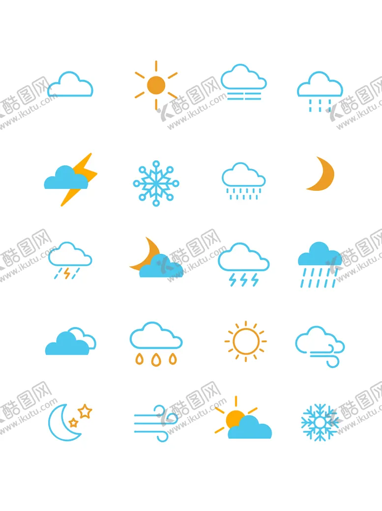 编号：09841710121228190356【酷图网】源文件下载-天气小图标