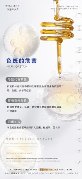 医美美业护肤品祛斑科普海报