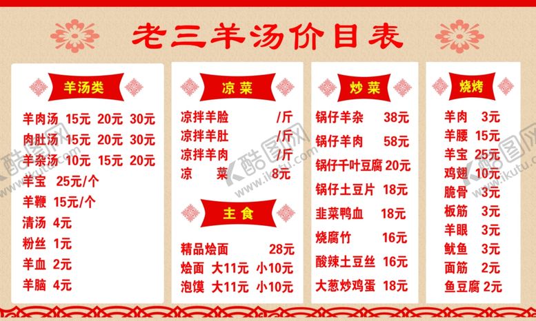 编号：39356805031603063491【酷图网】源文件下载-羊汤版面设计海报展板