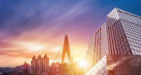 商务城市背景地标建筑工程建筑施工建筑工程画册