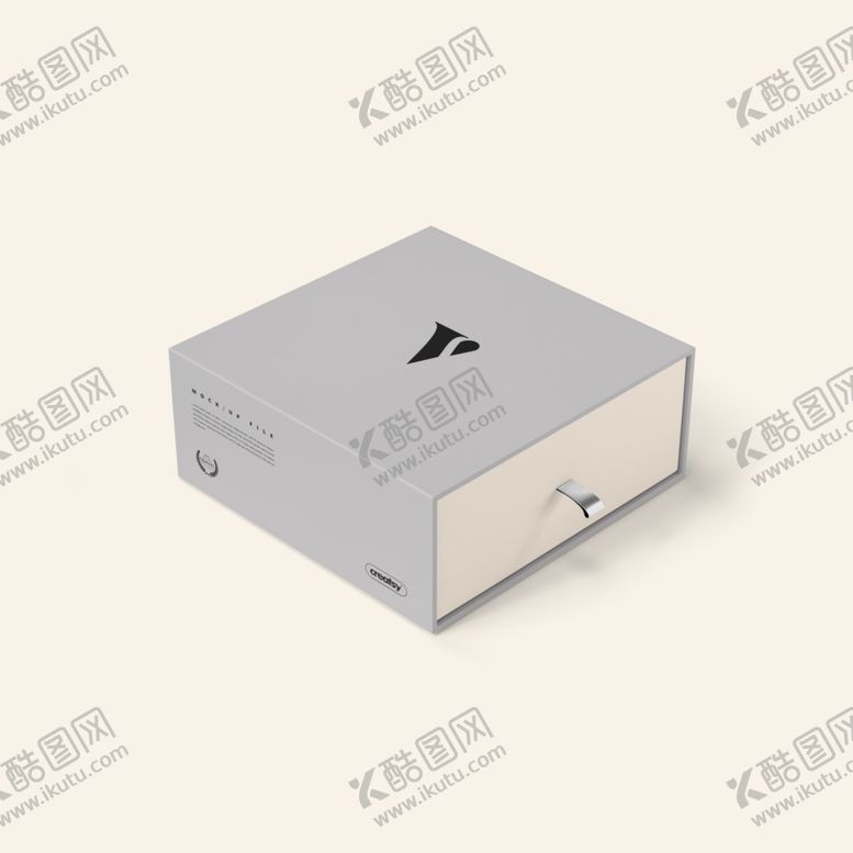 编号：54512104281309281345【酷图网】源文件下载-简约灰色抽屉式收纳盒样机