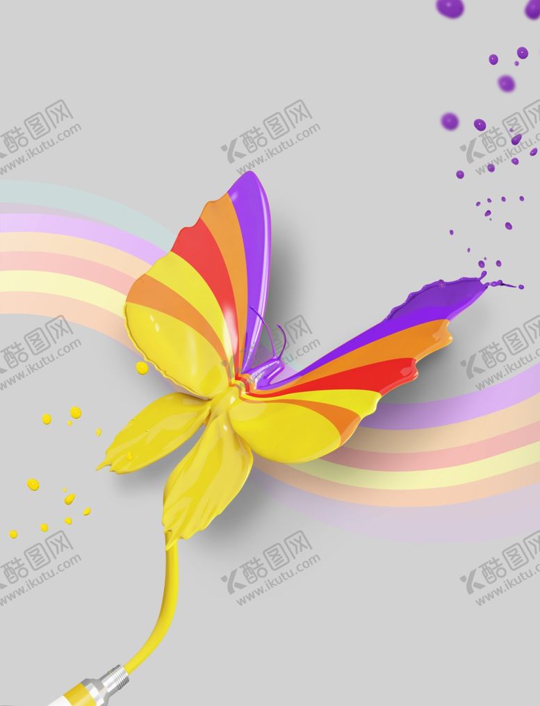编号：62489410270625085955【酷图网】源文件下载-炫彩蝴蝶背景