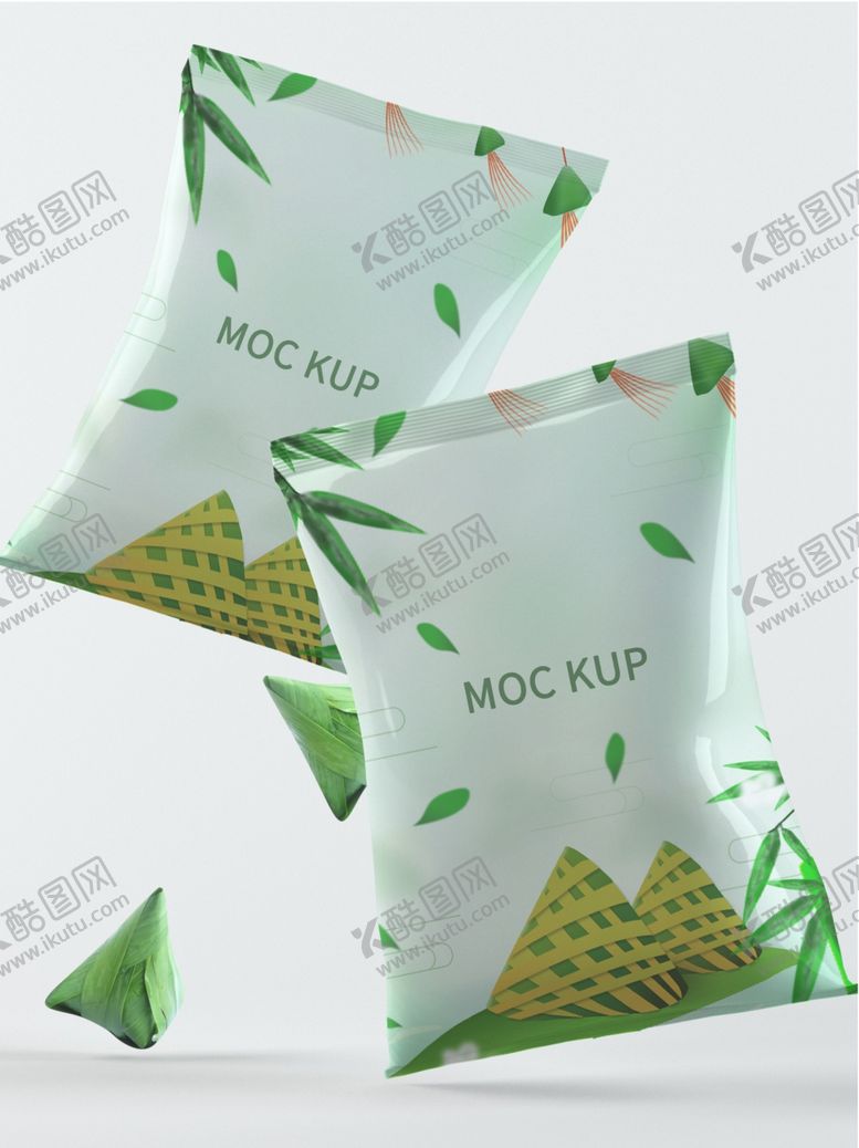 编号：62150009241402251831【酷图网】源文件下载-绿色清新包装膨化食品样机