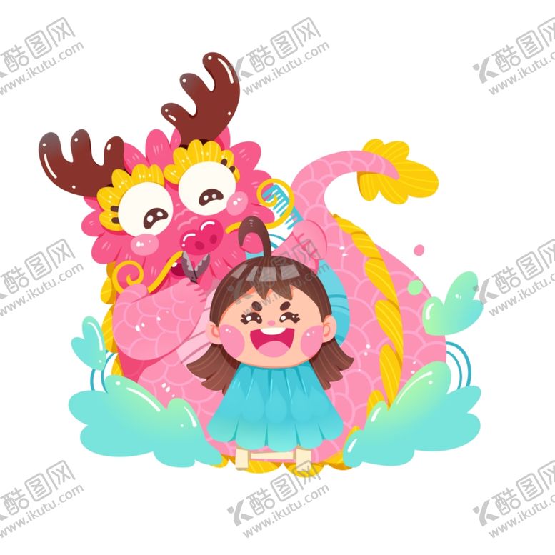 编号：10147801140557424535【酷图网】源文件下载-二月二龙抬头女孩