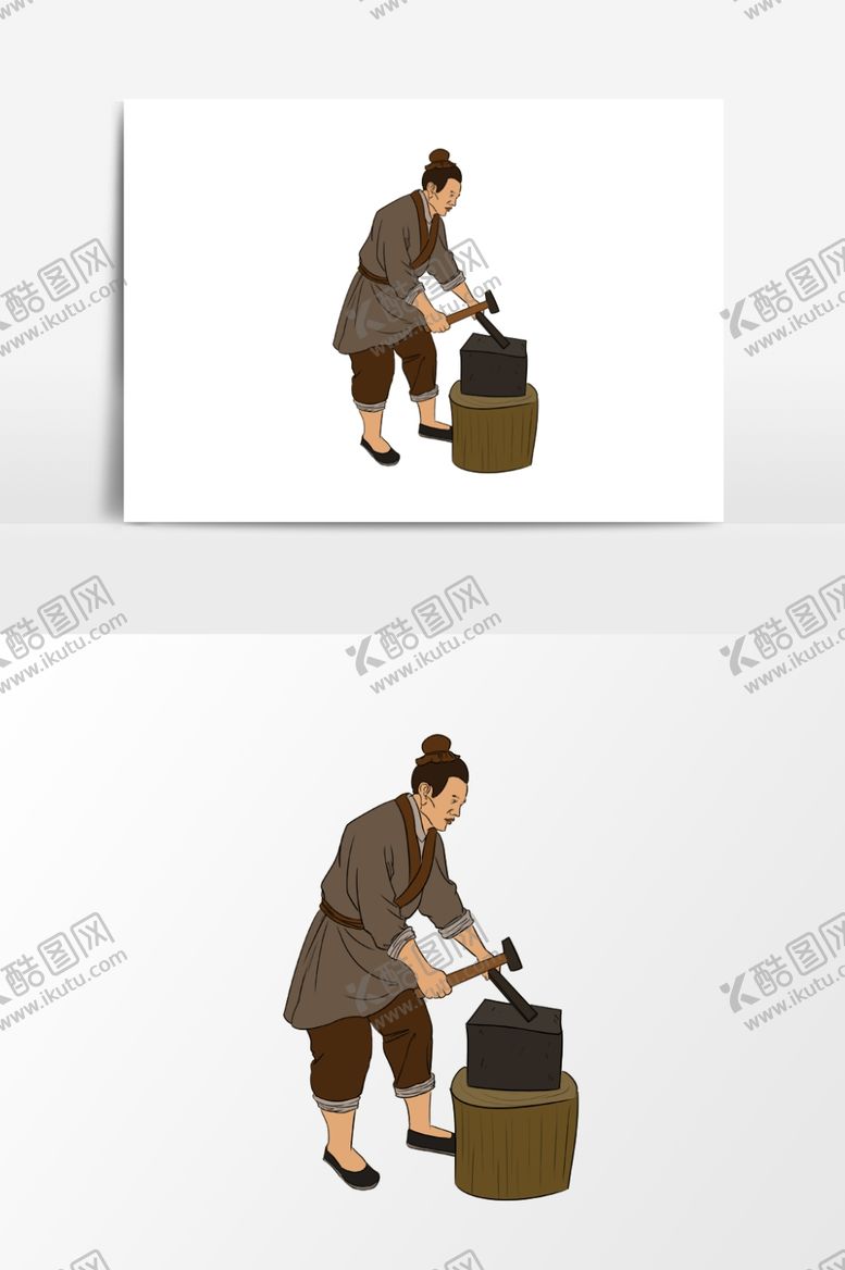 编号：32883707020649202561【酷图网】源文件下载-淡彩国画人物
