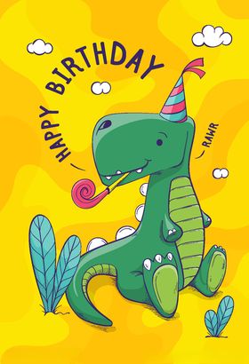 儿童生日恐龙素材