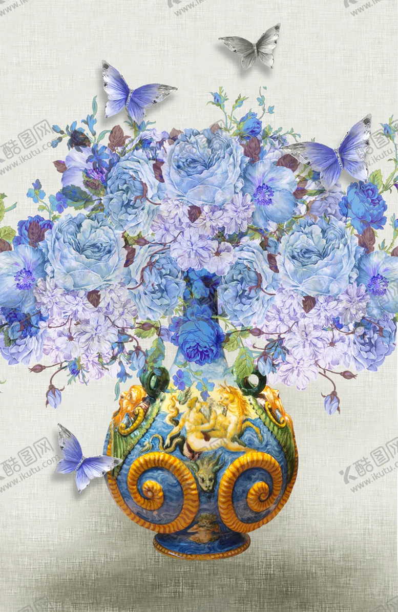 编号：79034809201517401596【酷图网】源文件下载-花瓶装饰画