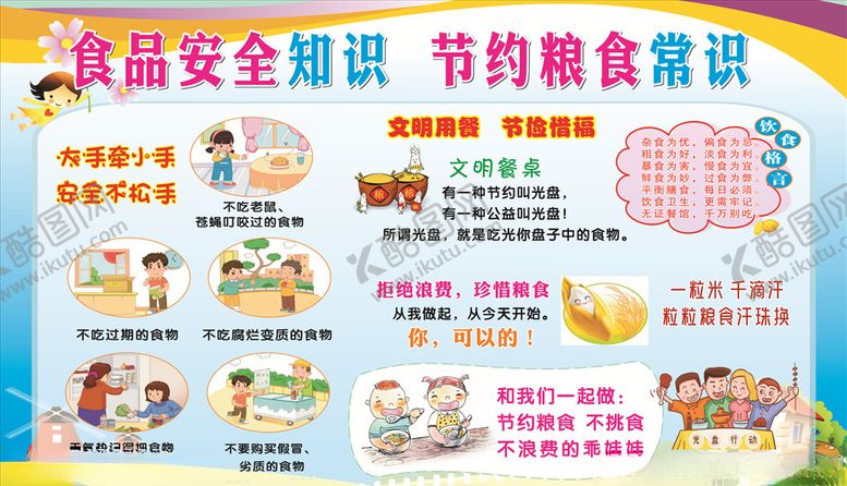 编号：81579505141911333963【酷图网】源文件下载-食品安全知识节约粮食常识