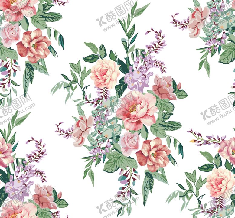 编号：92705803312015086586【酷图网】源文件下载-水彩花小碎花手绘花大花大牌花卉