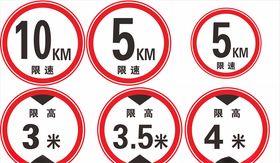 限速限高牌