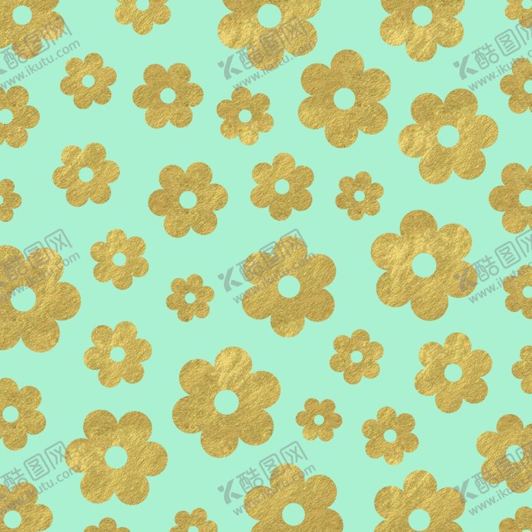 编号：53746609220328576342【酷图网】源文件下载-薄荷和金色的花卉背景纹理