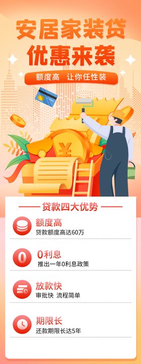 银行家装特惠活动长图