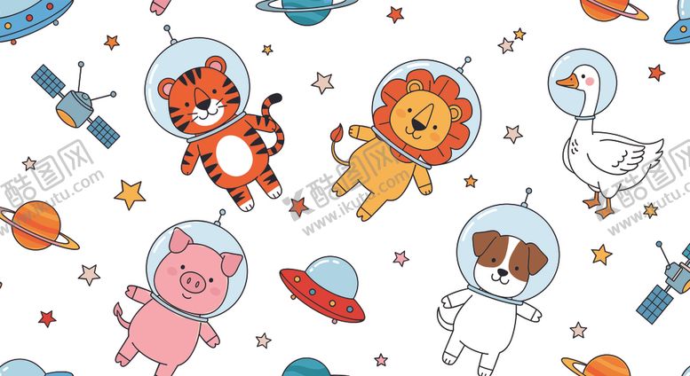 编号：16856410210302532166【酷图网】源文件下载-卡通动物底纹