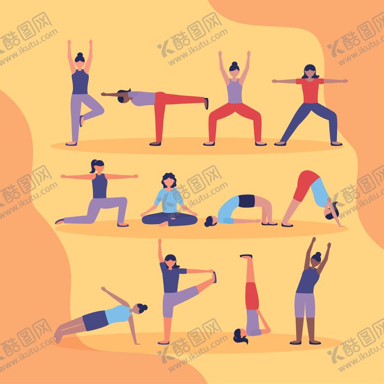 编号：94091809260427252810【酷图网】源文件下载-姿势yoga美女背景图文件