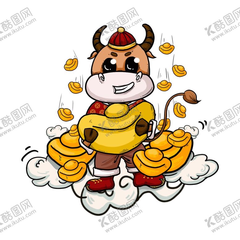 编号：84440506300819404639【酷图网】源文件下载-春节动漫牛形象