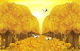 黄金大道招财画
