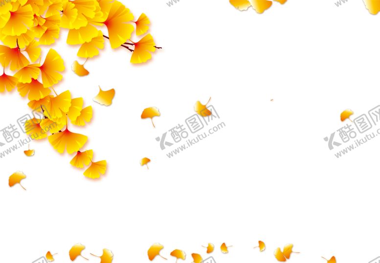 编号：64785004270040397549【酷图网】源文件下载-秋天银杏叶