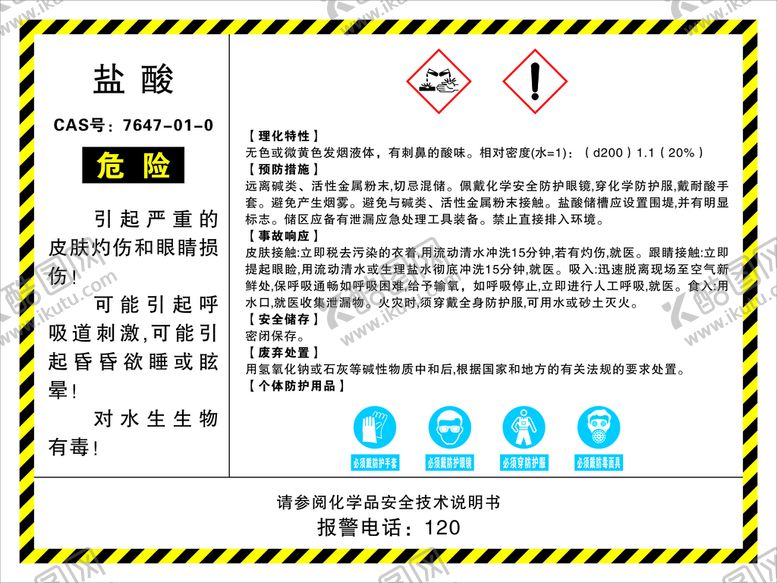 编号：88059510201139573450【酷图网】源文件下载-化学品安全说明 盐酸