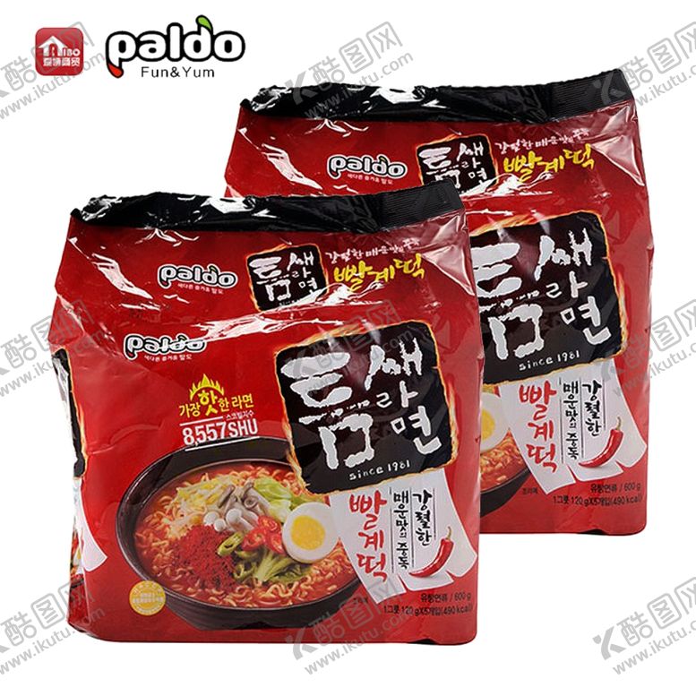 编号：15207109251554266131【酷图网】源文件下载-韩国八道极地麻辣汤面新包装