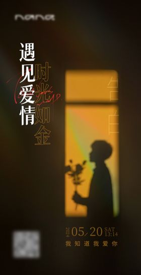 520情人节海报唯美光影公历日