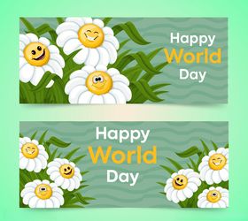 世界微笑日快乐横幅设计